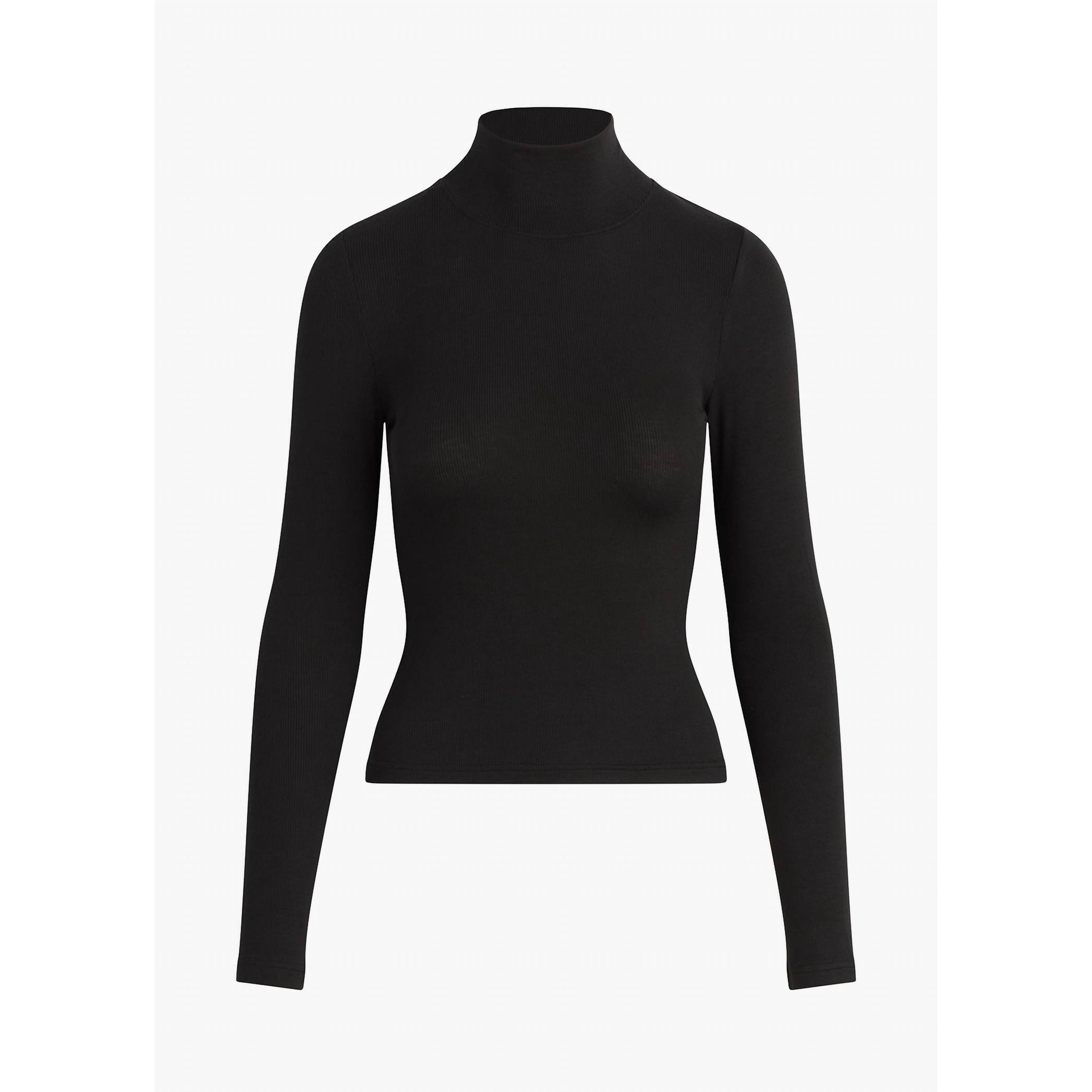 New Favorite Daughter Women's The Ribbed Turtleneck Top In Black